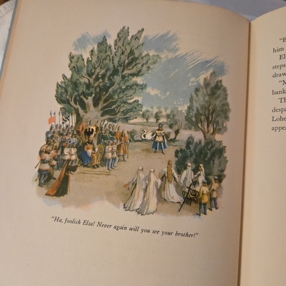 VTG Wagner Opera Book 1938 Grosset & Dunlap Lohengrin Blue Illustrated USA GUC - Picture 12 of 14
